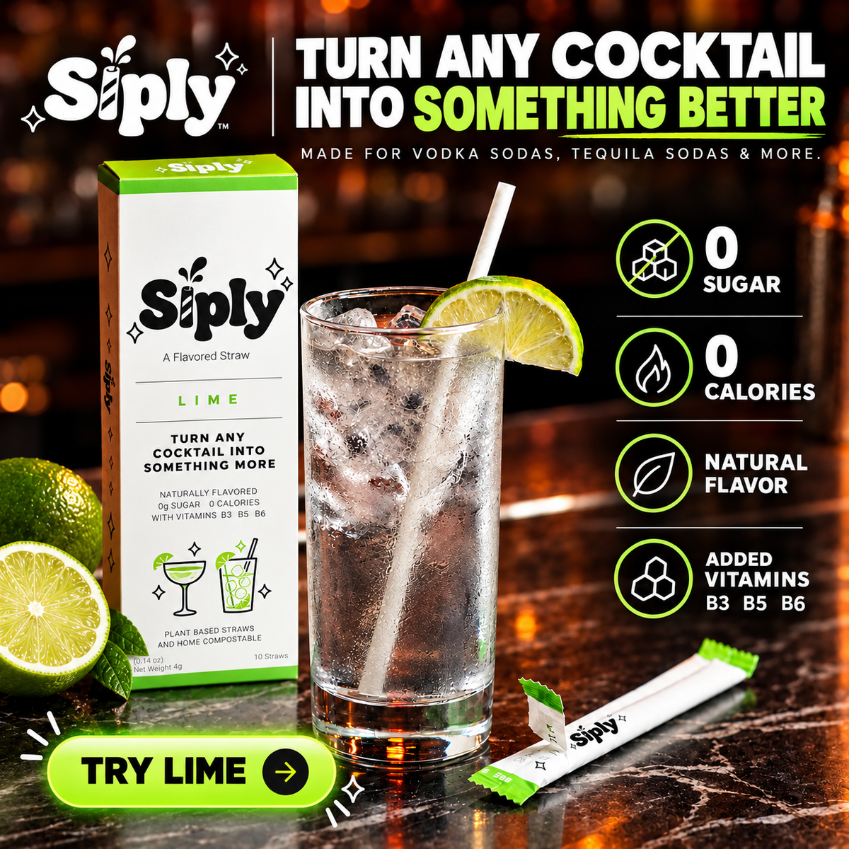 Siply Flavored Straws