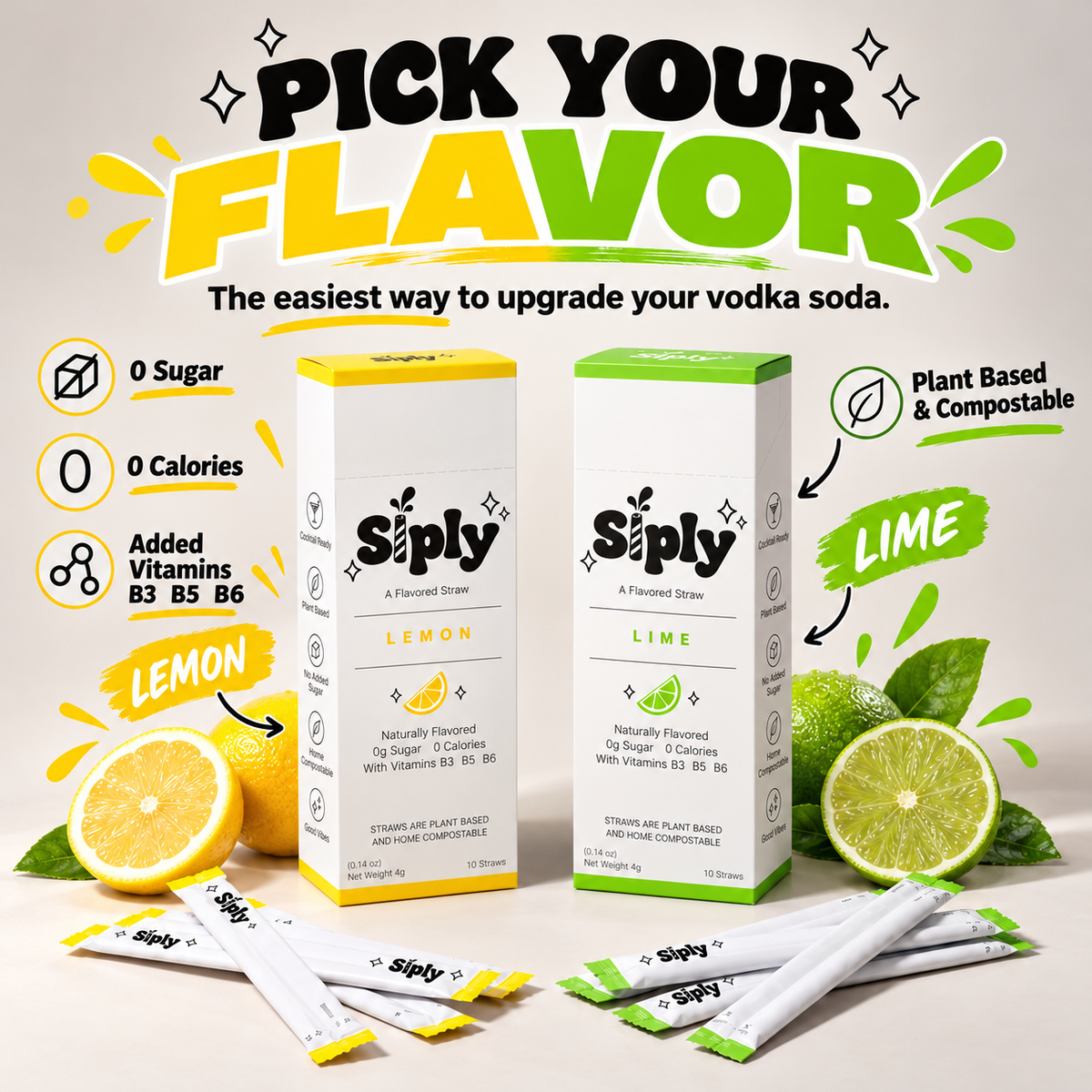 Siply Flavored Straws